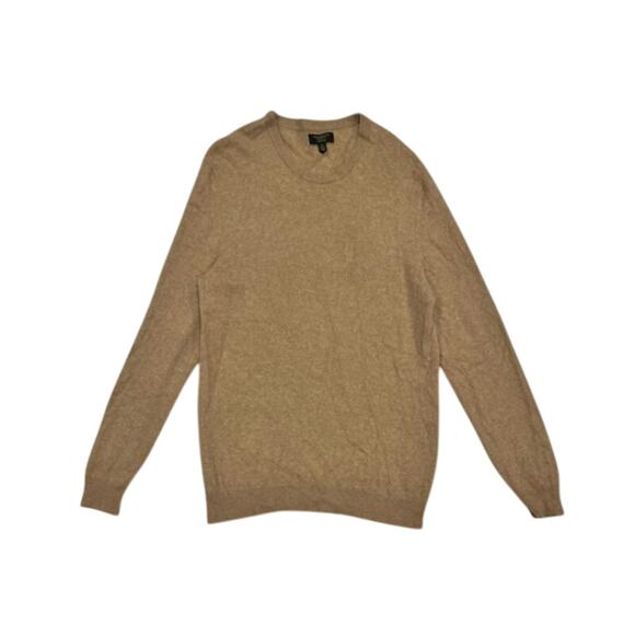 ★ Cashmere Club Room Luxury Tan Soft Lightweight Crewneck Sweater ★ - Picture 1 of 7